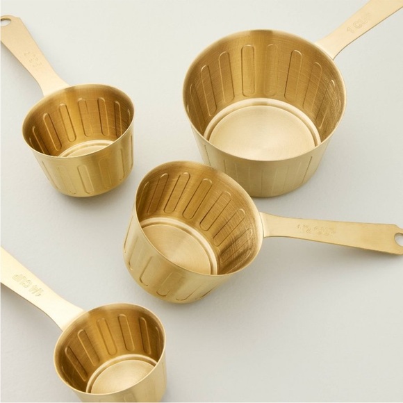 Hearth & Hand Other - 4-Piece Stainless Steel Measuring Cups Vintage Brass - Hearth & Hand Magnolia